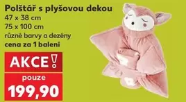 Polštář s plyšovou dekou