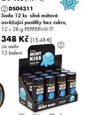 Kiss - DS04311 Sada 12 ks silné mátové osvěžující pastilky bez cukru