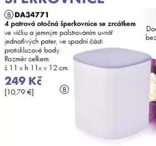 DA34771 4 patrová otočná šperkovnice se zrcátkem