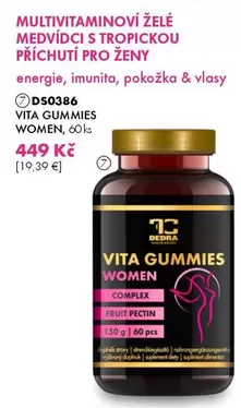 MULTIVITAMINOV ext{Ý} ZEL ext{É} MEDV ext{Í}DCI S TROPICKOU P ext{ŘÍ}CHUT ext{Í} PRO ext{ extyen}ENY DS0386 VITA GUMMIES WOMEN