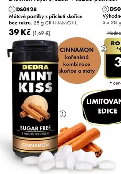 Kiss - DS0428 Mátové pastilky s příchutí skořice bez cukru