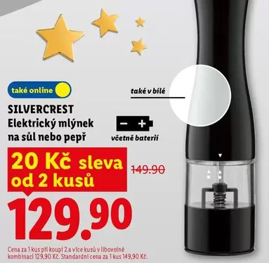 Elektrický mlýnek na sůl nebo pepř