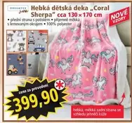 Hebká dětská deka „Coral Sherpa“