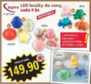 LED hračky do vany