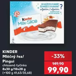 Kinder - Mléčný řez/ Pingui