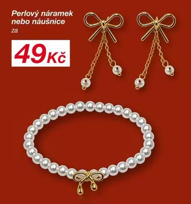 Perlový náramek nebo náušnice