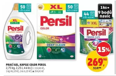 Prací gel, kapsle Color