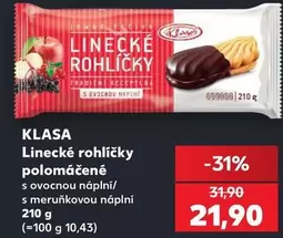 Linecké rohlíčky polomáčené s ovocnou náplní / s meruňkovou náplní