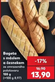 Bageta s máslem a česnekem