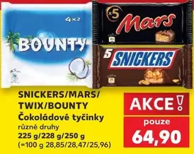 SNICKERS/MARS/TWIX/BOUNTY Čokoládové tyčinky