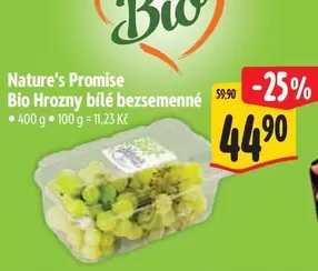Bio Hrozny bílé bezsemenné