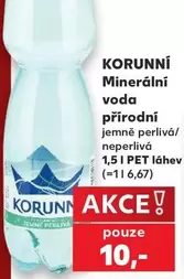 Minerální voda jemně perlivá
