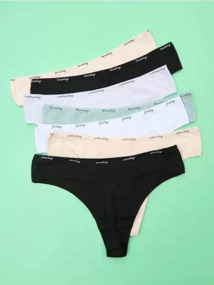 Bavlněné tanga 7 pack