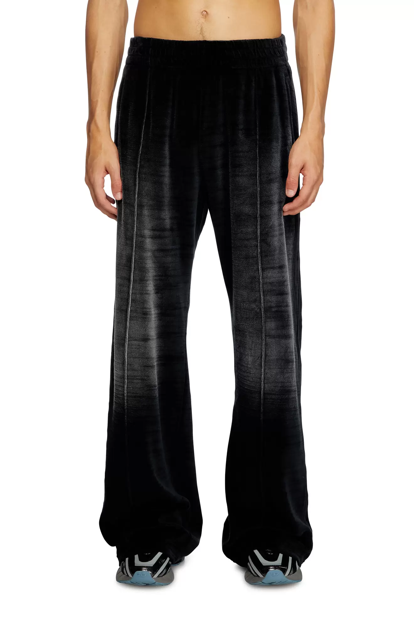 Faded velvet track pants