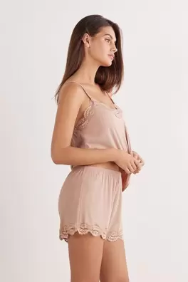 Žebrované Šortky s Krajkou Your Everyday Wear