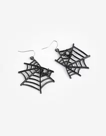 Náušnice - Halloween - cerná