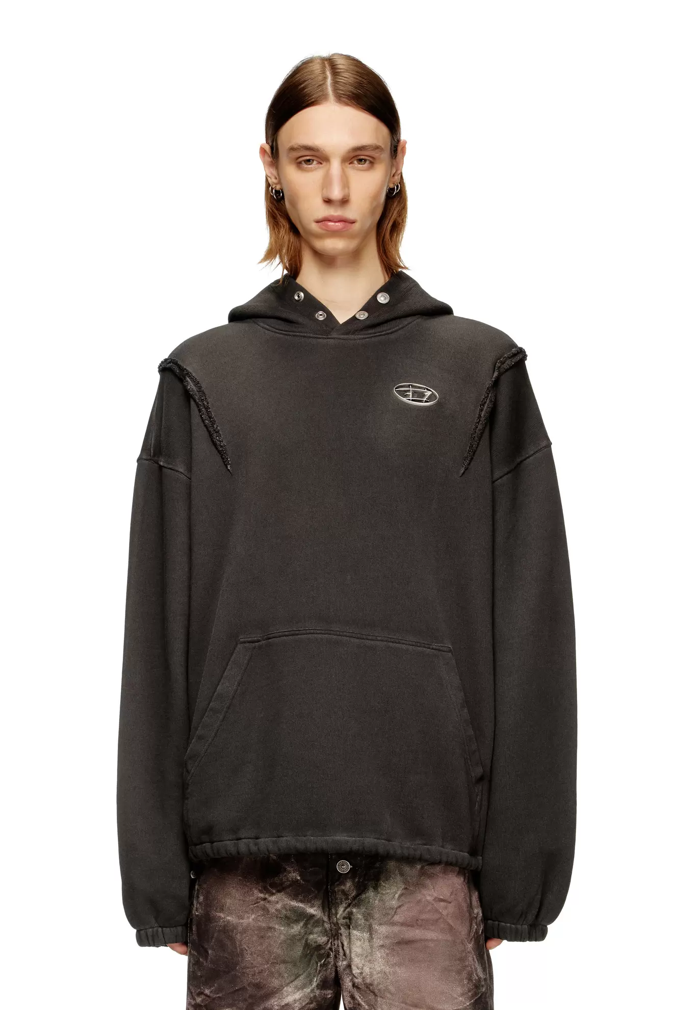 Hoodie with faded effect