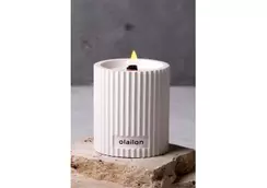 Dekorativní svíčka, vůně vanilka/růže, bílá, 9 x 8,5 cm - II. jakost, POUZE OSOBNÍ ODBĚR