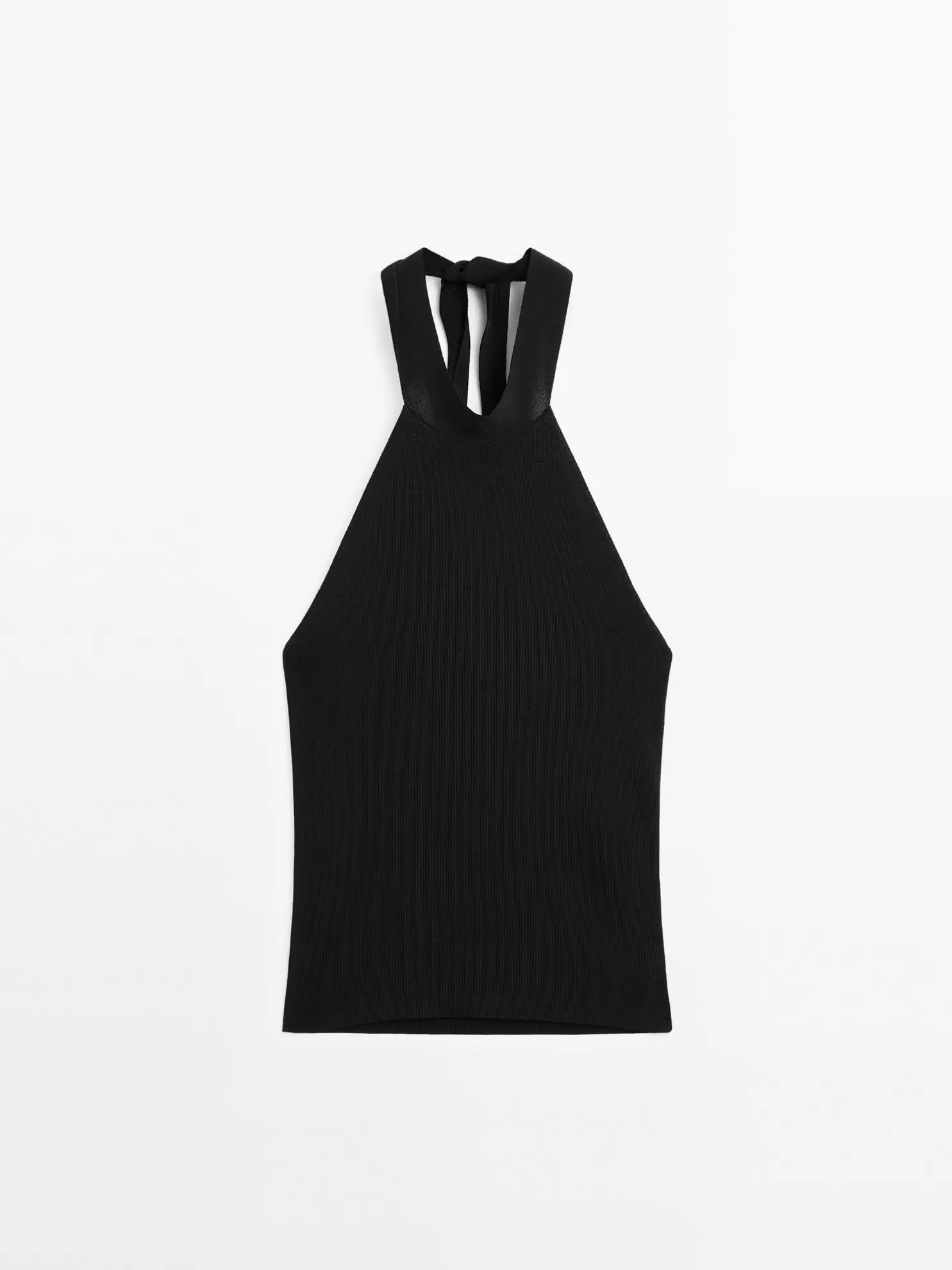 Halter top s detailem vázačky u krku