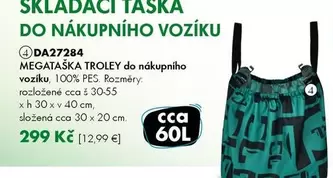 SKLÁDACÍ TAŠKA DO NÁKUPNÍHO VOZÍKU DA27284