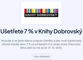Moneta Money Bank katalog v Černošice | Ušetřete 7 % v Knihy Dobrovský | 2025-10-14T00:00:00.000Z - 2025-10-31T00:00:00.000Z