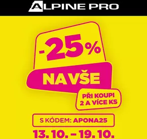 Alpine pro katalog v Plzeň | -25 % NA VŠE! | 2025-10-15T00:00:00.000Z - 2025-10-19T00:00:00.000Z