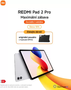 Xiaomi katalog v Soběslav | Redmi Pad 2 Pro sleva 10% | 2025-10-20T00:00:00.000Z - 2025-10-26T00:00:00.000Z