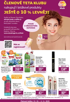 Teta katalog v Rosice | Teta klubový leták č. 22 | 2025-10-22T00:00:00.000Z - 2025-11-04T00:00:00.000Z