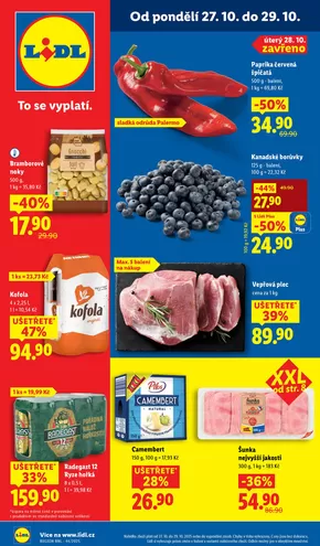 Lidl katalog v Benešov | Akční leták OD PONDĚLÍ | 2025-10-23T00:00:00.000Z - 2025-10-29T00:00:00.000Z