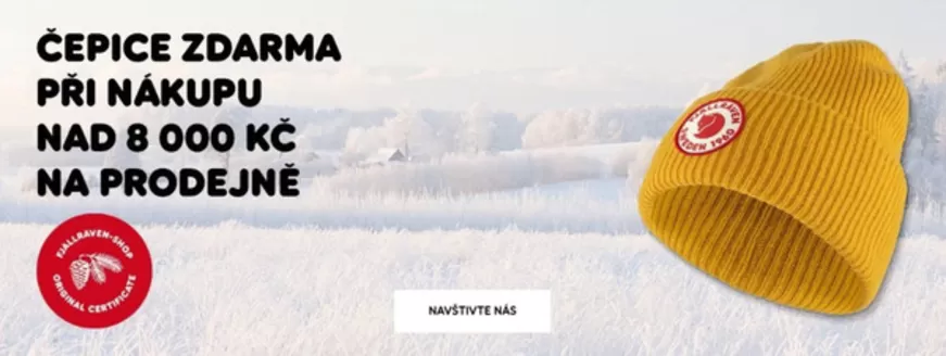 Fjallraven katalog v České Budějovice | ČEPICE ZDARMA PŘI NÁKUPU NAD 8 000 KČ NA PRODEJNĚ | 2025-12-16T00:00:00.000Z - 2025-12-29T00:00:00.000Z