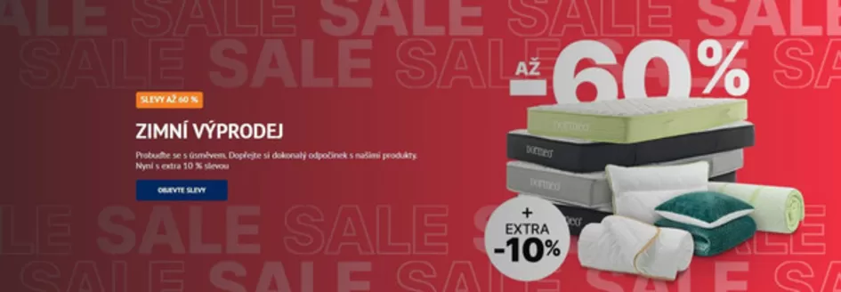Dormeo katalog v Jičín | ZIMNÍ VÝPRODEJ SLEVY AŽ 60% | 2026-01-09T00:00:00.000Z - 2026-01-22T00:00:00.000Z