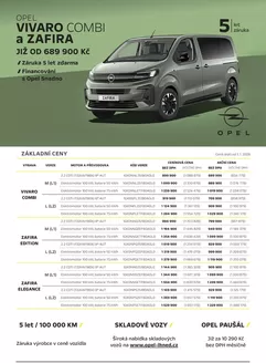 Opel katalog | OPEL OPEL VIVARO COMBI a ZAFIRA | 2026-01-27T00:00:00.000Z - 2026-03-31T00:00:00.000Z