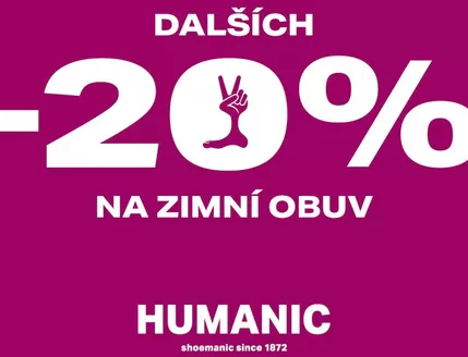 Humanic katalog v Brno | DALŠÍCH -20% NA ZIMNÍ OBUV | 2026-02-12T00:00:00.000Z - 2026-02-25T00:00:00.000Z