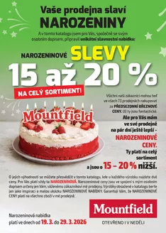 Mountfield katalog v Nový Jičín | Vaše prodejna slaví NAROZENINY | 2026-03-19T00:00:00.000Z - 2026-03-29T00:00:00.000Z