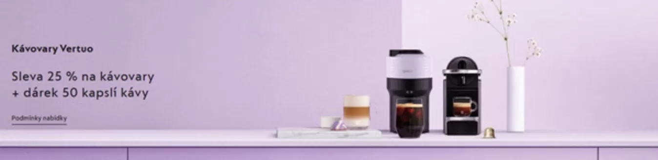 Nespresso katalog v Havířov | Sleva 25 % na kávovary + dárek 50 kapslí kávy | 2026-03-17T00:00:00.000Z - 2026-04-06T00:00:00.000Z
