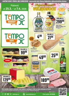 TEMPO katalog v Plzeň | Leták TEMPO market 25.3. - 7.4.2026 | 2026-03-25T00:00:00.000Z - 2026-04-07T00:00:00.000Z