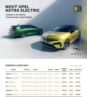 Opel katalog v Chomutov | NOVÝ OPEL ASTRA ELECTRIC | 2026-04-03T00:00:00.000Z - 2026-06-30T00:00:00.000Z