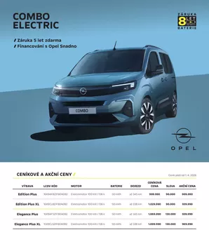 Opel katalog | OPEL COMBO ELECTRIC | 2026-04-03T00:00:00.000Z - 2026-06-30T00:00:00.000Z