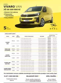 Opel katalog v Slavkov u Brna | OPEL VIVARO VAN | 2026-04-03T00:00:00.000Z - 2026-06-30T00:00:00.000Z