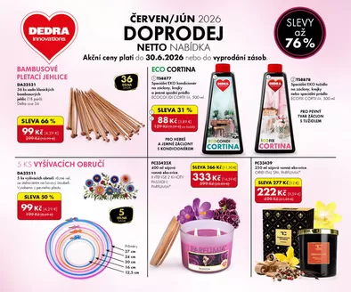 Dedra katalog | Leták doprodej Červen 2026 | 2026-06-01T00:00:00.000Z - 2026-06-30T00:00:00.000Z