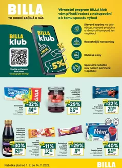 Billa katalog v Soběslav | Billa Leták BILLA klub | 2026-07-01T00:00:00.000Z - 2026-07-14T00:00:00.000Z