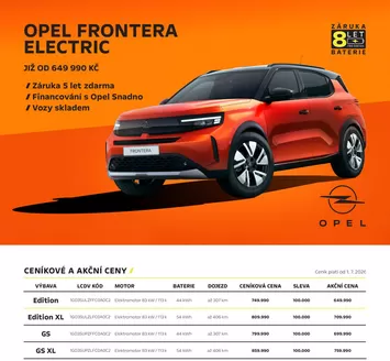 Opel katalog | OPEL FRONTERA ELECTRIC | 2026-07-14T00:00:00.000Z - 2026-09-30T00:00:00.000Z