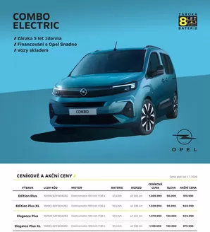 Opel katalog | OPEL COMBO ELECTRIC | 2026-07-14T00:00:00.000Z - 2026-09-30T00:00:00.000Z
