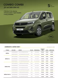 Opel katalog | OPEL COMBO COMBI | 2026-07-14T00:00:00.000Z - 2026-09-30T00:00:00.000Z
