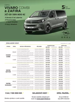 Opel katalog | OPEL VIVARO COMBI a ZAFIRA | 2026-07-14T00:00:00.000Z - 2026-09-30T00:00:00.000Z