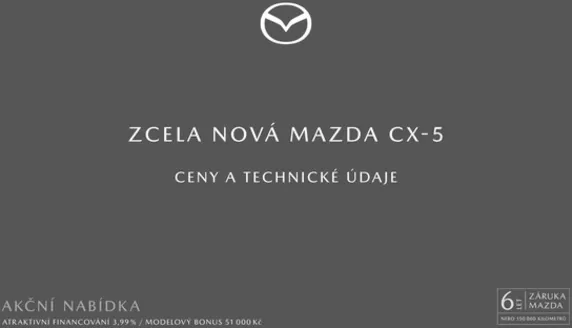 Mazda katalog | NOVÁ MAZDA CX-5 | 2026-08-06T00:00:00.000Z - 2026-09-30T00:00:00.000Z