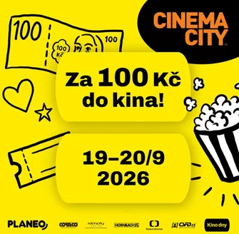 Cinema City katalog | Za 100 Kč do kina! | 2026-09-19T00:00:00.000Z - 2026-09-20T00:00:00.000Z