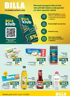 Billa katalog v Milevsko | Billa Leták BILLA klub | 2026-09-23T00:00:00.000Z - 2026-10-06T00:00:00.000Z