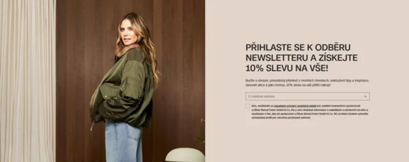 S.Oliver katalog v Kladno | PŘIHLASTE SE K ODBĚRU NEWSLETTERU A ZÍSKEJTE 10% SLEVU NA VŠE! | 2026-10-22T00:00:00.000Z - 2026-10-26T00:00:00.000Z
