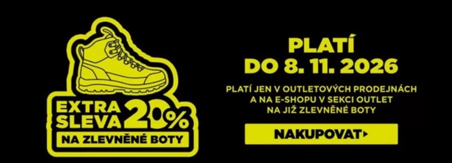 Alpine pro katalog | EXTRА 20% SLEVA NA ZLEVNĚNÉ BOTY | 2026-10-26T00:00:00.000Z - 2026-11-08T00:00:00.000Z